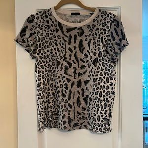 ATM 
ATM Anthony Thomas Melillo
Mixed Leopard-Print Schoolboy Crewneck